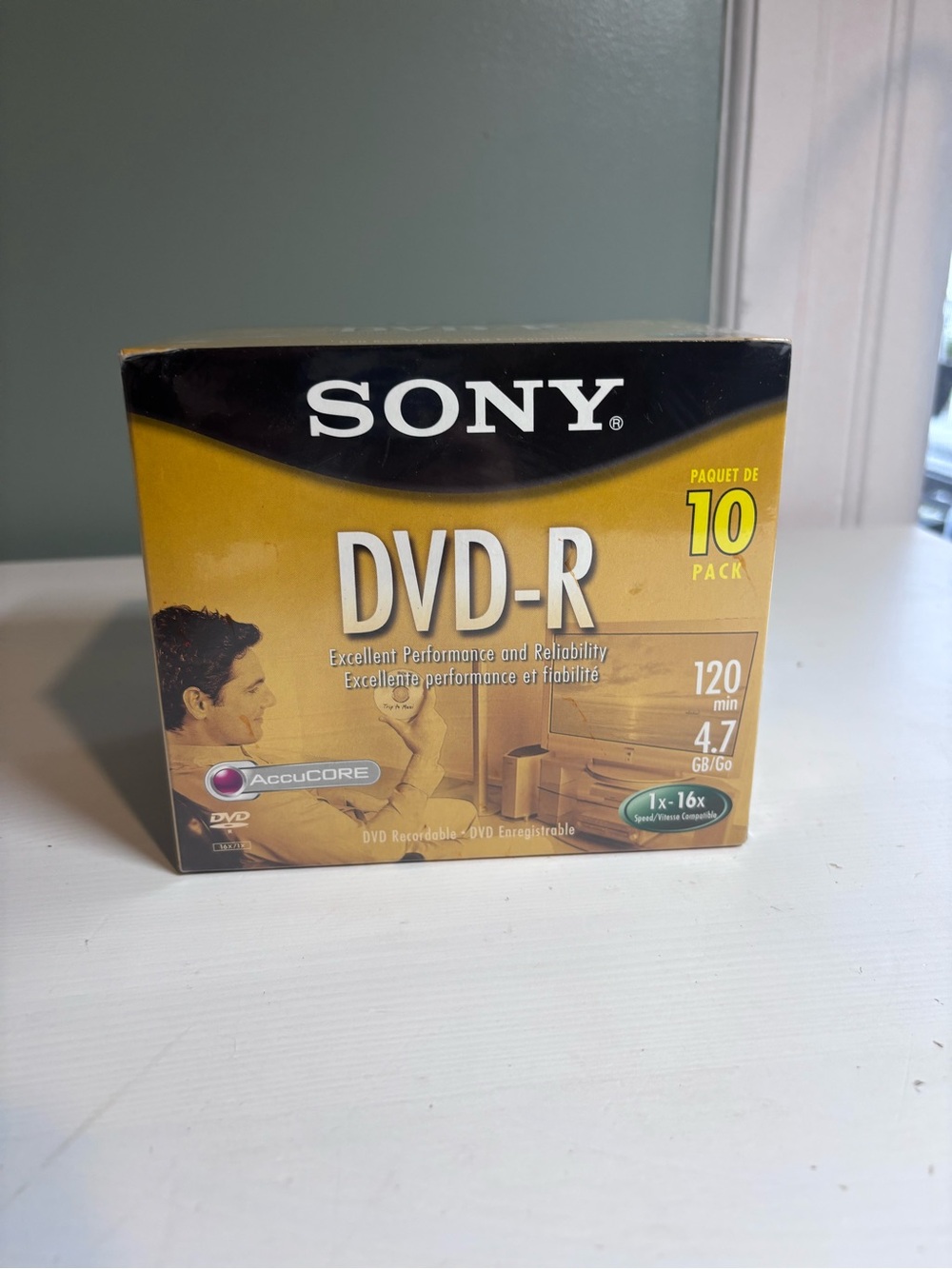 Sony DVD-R 10 Pack Discs Slimline Cases 120 min 4.7 GB Blank NEW Sealed DVD